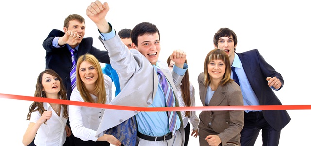 Trabalho em equipe com motivação dinamica de grupo